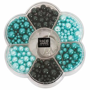 Rico Design Renaissance Perlen-Set türkis Mix
