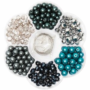 Rico Design Glasschliff-Renaissance-Perlen Set dunkelblau 249teilig