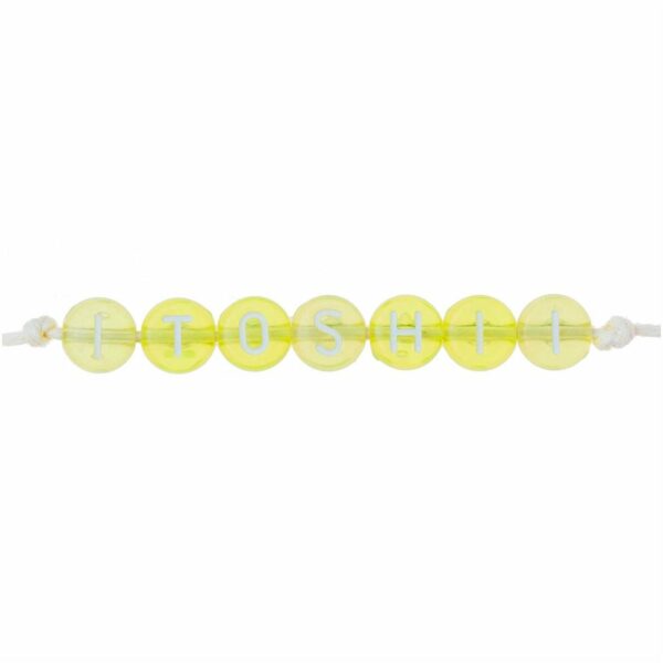 Rico Design itoshii Perlen Buchstaben-Mix rund 7x4mm 165 Stück gelb