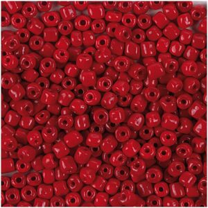 Rico Design Rocailles Perlen 4mm 14g rot opak