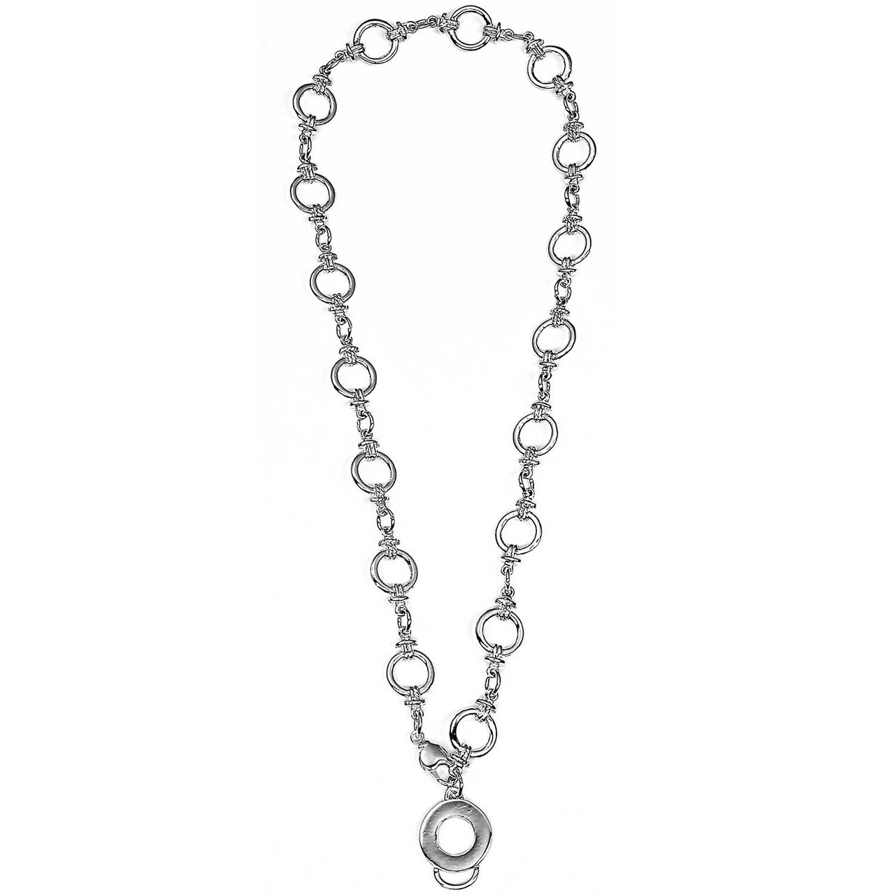 Rico Design Ringkette inkl. Anhänger silber 50cm