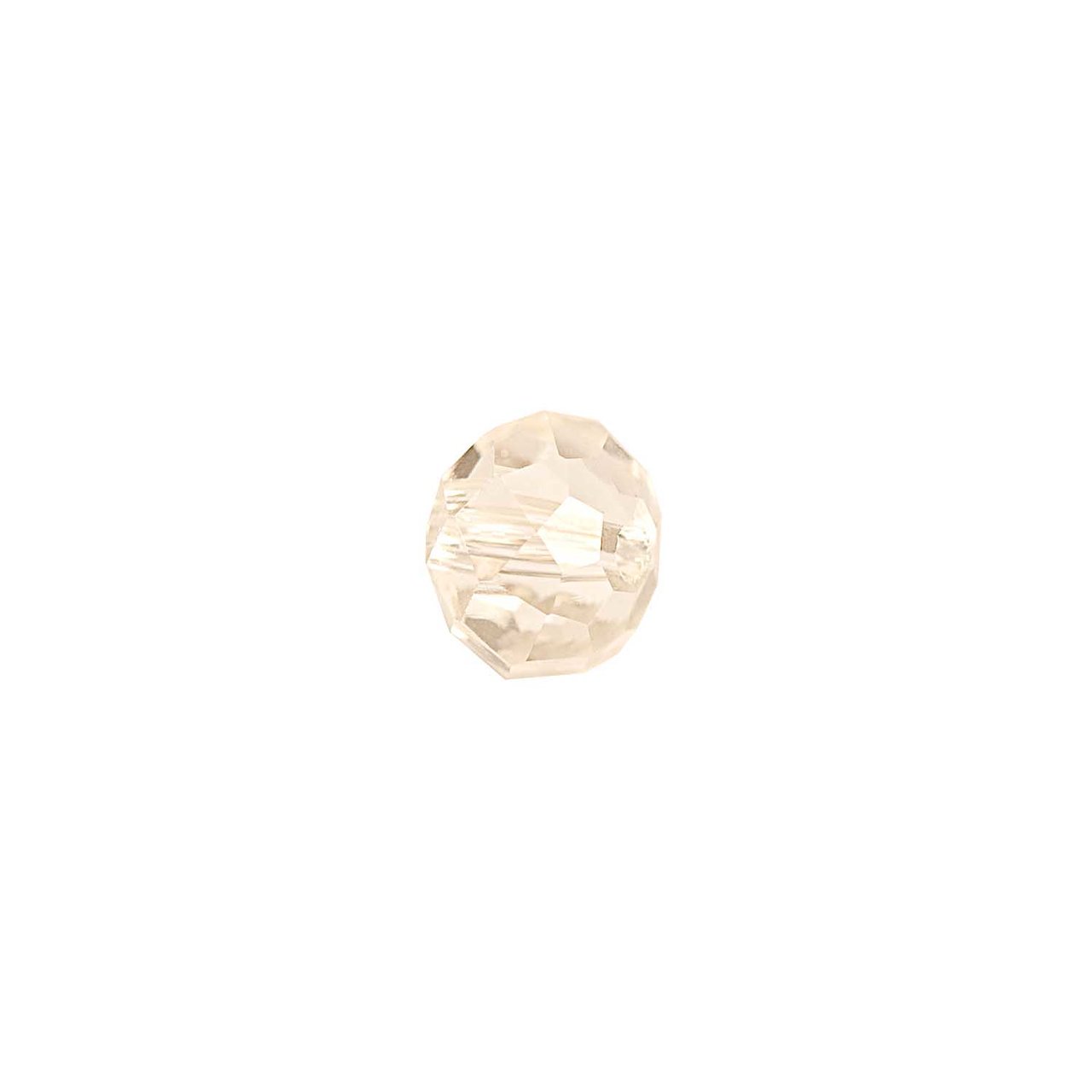 Rico Design Glasschliff-Diskus Perlen 6mm 12 Stück weiß