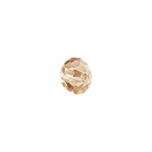 Rico Design Glasschliff-Diskus Perlen 6mm 12 Stück karamell