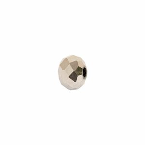 Rico Design Glasschliff-Diskus Perlen 6mm 12 Stück silber