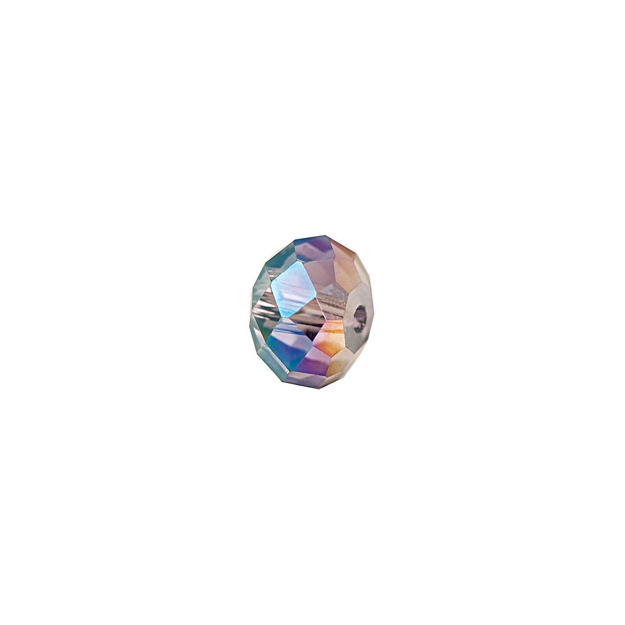 Rico Design Glasschliff-Diskus Perlen 6mm 12 Stück lila AB