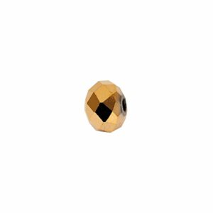Rico Design Glasschliff-Diskus Perlen 6mm 12 Stück gold
