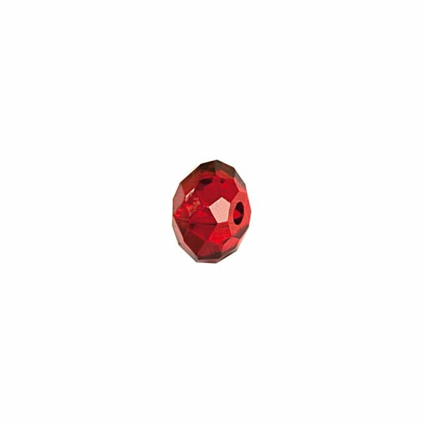 Rico Design Glasschliff-Diskus Perlen 6mm 12 Stück bordeaux