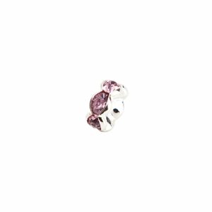 Rico Design Strassrondell wellig rosa 6mm 6 Stück