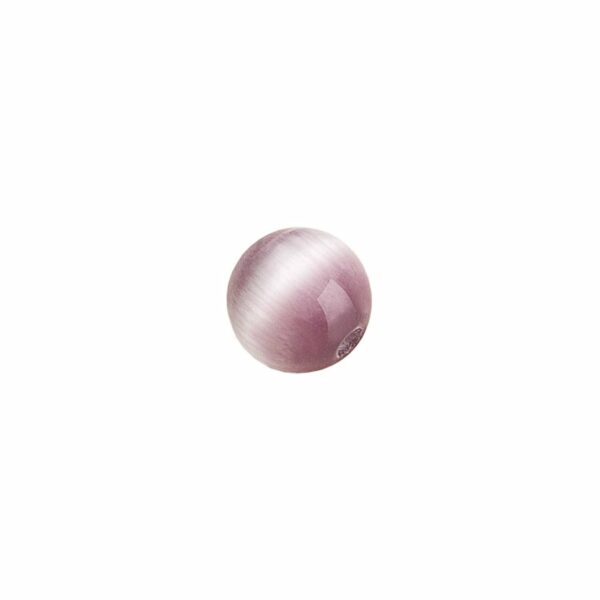 Rico Design Catseye rund Perlen 6mm 25 Stück rosa