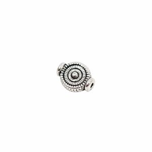 Rico Design 25 Linsen Spiralmuster silber 6mm