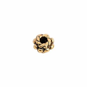 Rico Design Perle flach schwarz-gold 6mm 30 Stück