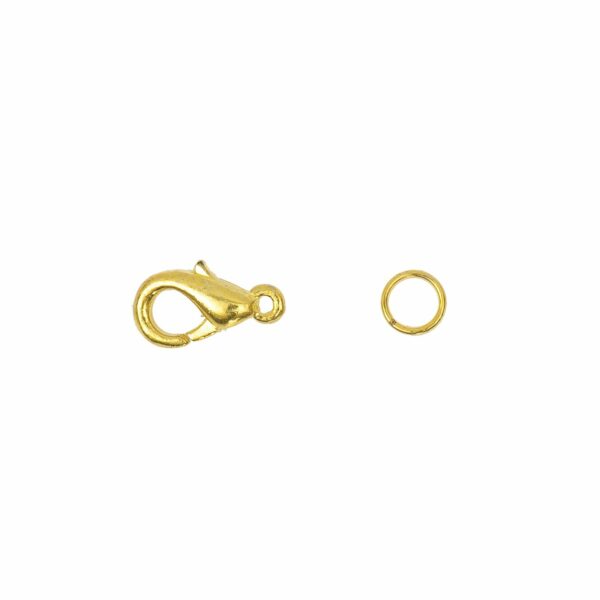 Jewellery Made by Me Karabiner mit 2 Federringen gold 10mm