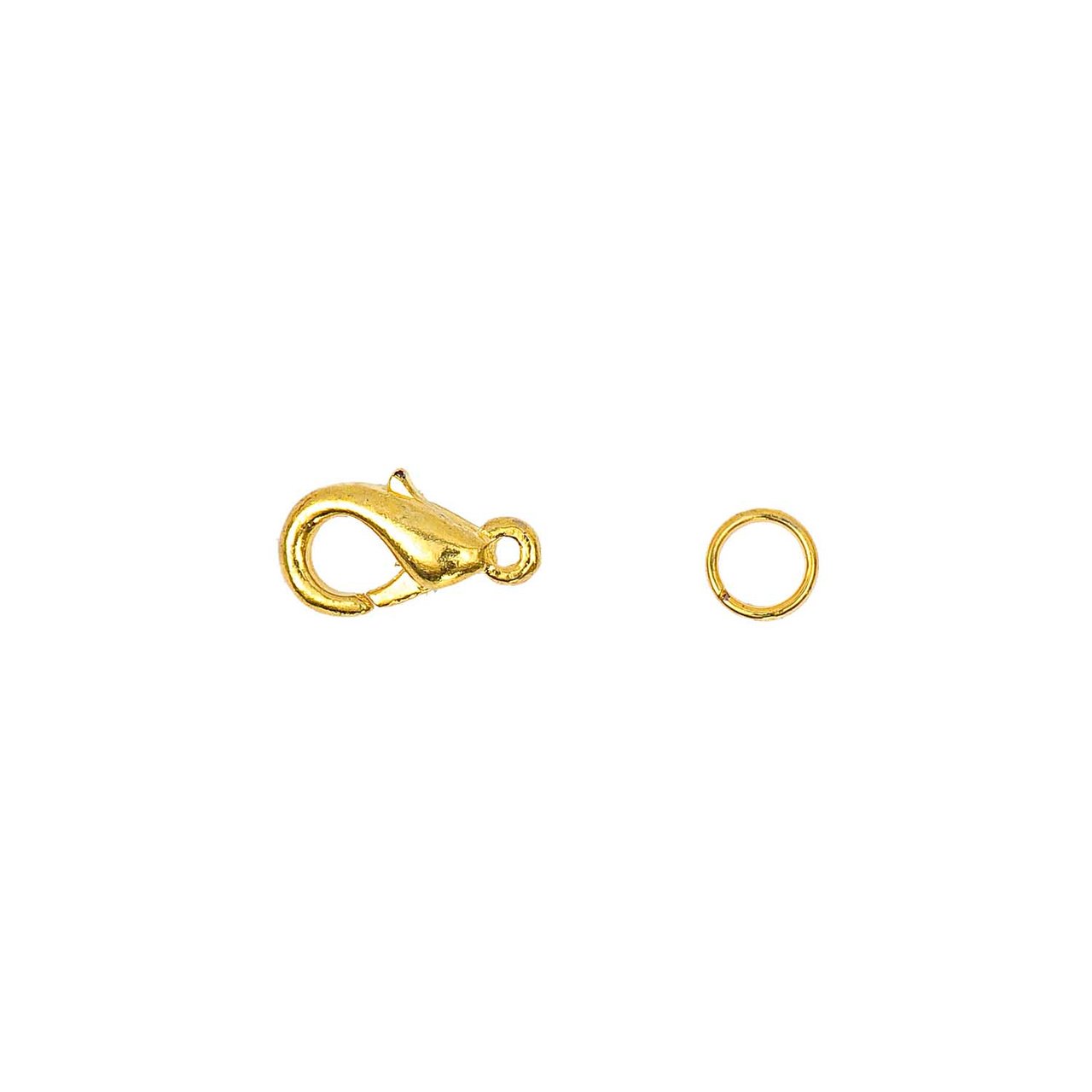 Jewellery Made by Me Karabiner mit 2 Federringen gold 12mm