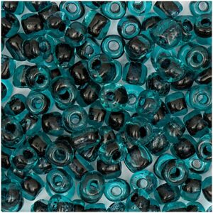 Rico Design Rocailles Perlen 4mm 14g grün-lila transparent