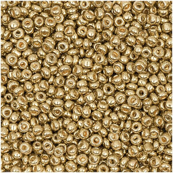 Rico Design Rocailles Perlen 2mm 14g gold metallic