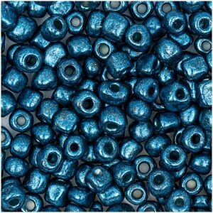 Rico Design Rocailles Perlen 4mm 14g silber-blau