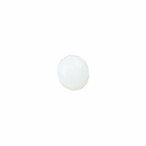 Rico Design Glasschliff-Diskus Perlen 6mm 12 Stück weiß opak