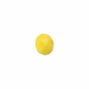 Rico Design Glasschliff-Diskus Perlen 6mm 12 Stück gelb opak