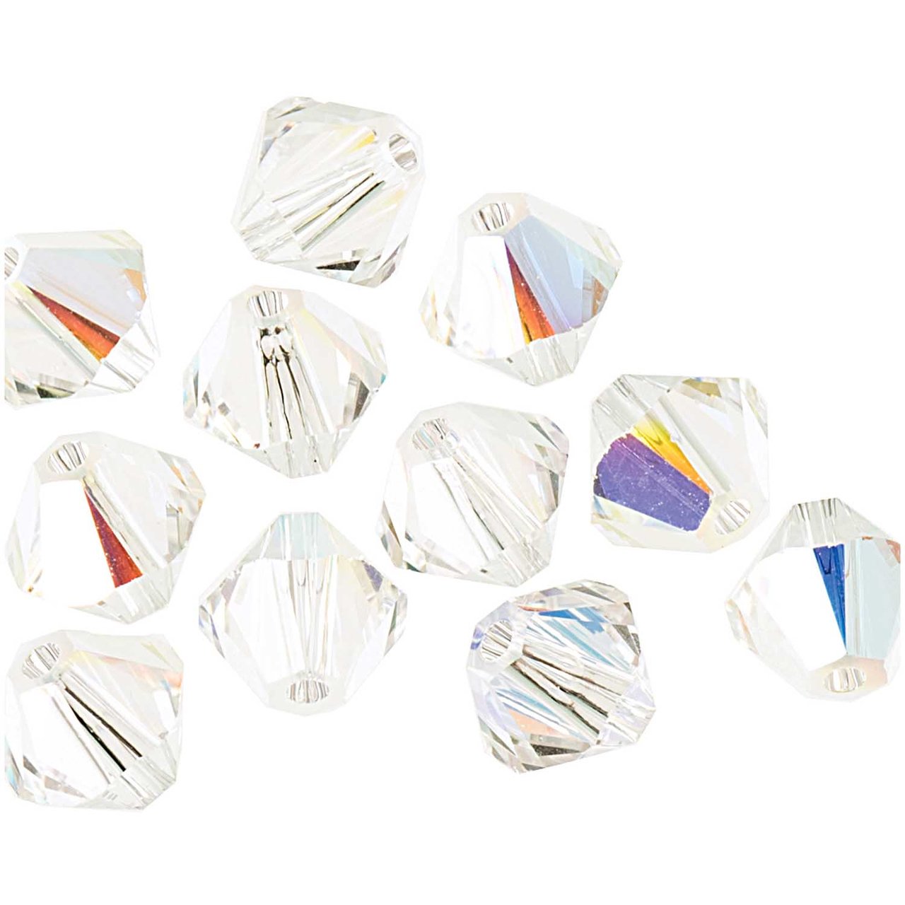 Rico Design Glasschliff-Perle crystal AB 6mm 12 Stück