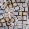 Rico Design itoshii cube Perlen 3x3mm 6g silber matt regenbogen
