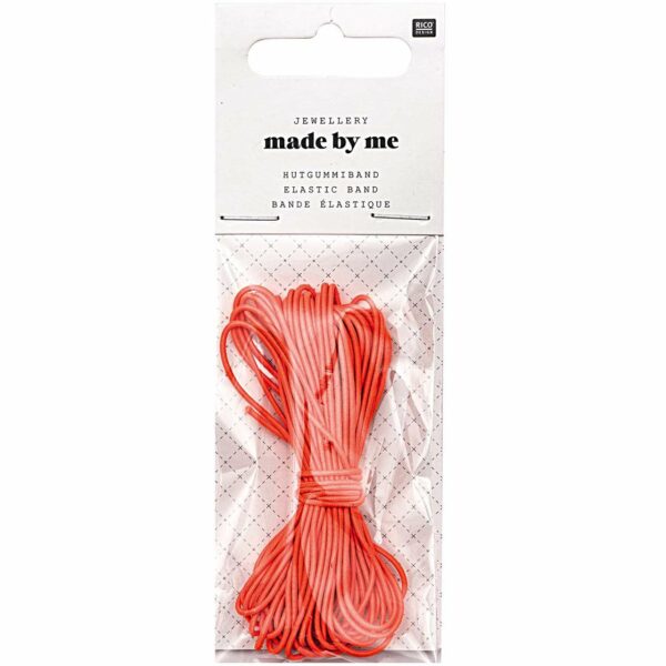Rico Design Hutgummiband 1mm 5m neon rot