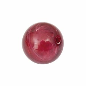 Rico Design Acrylkugel 16mm 6 Stück dunkelrot marmoriert