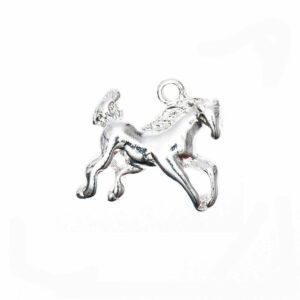 Rico Design Anhänger Pferd silber 17x17mm 4 Stück