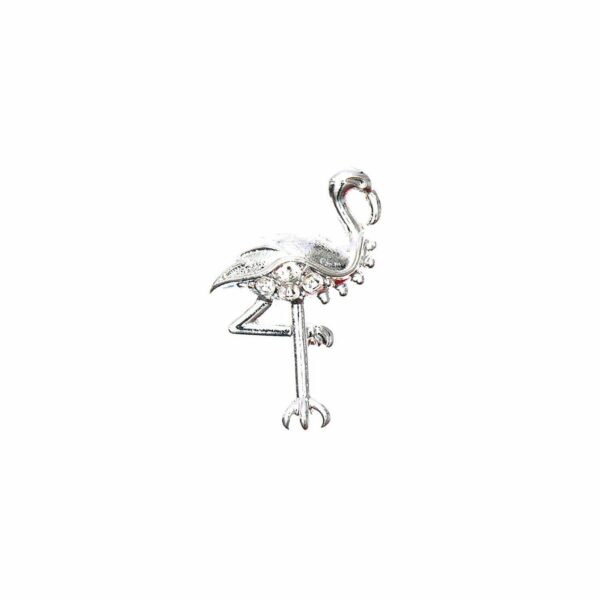 Rico Design Anhänger Flamingo silber 20x13mm 4 Stück