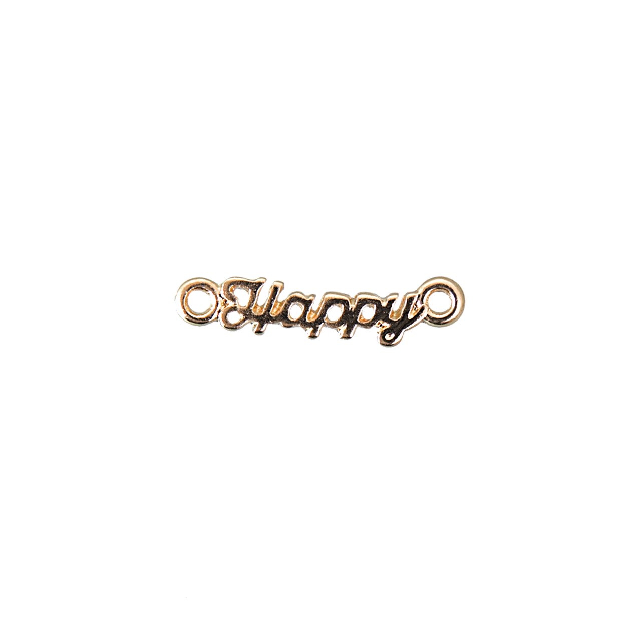 Jewellery Made by Me Schriftzug Happy gold 19x6mm