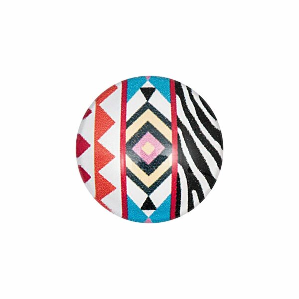 Jewellery Made by Me Cabochon Rauten-Zebra-Zickzack Muster 20mm Glas
