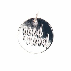 Mix it Up - Jewellery Anhänger Scheibe Good Mood silber Ø17mm