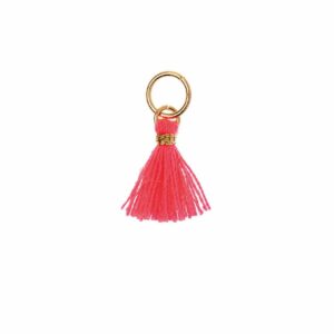 Mix it Up - Jewellery Mini-Quaste 11mm gold-neonpink