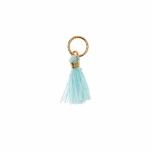 Mix it Up - Jewellery Mini-Quaste 11mm gold-hellblau