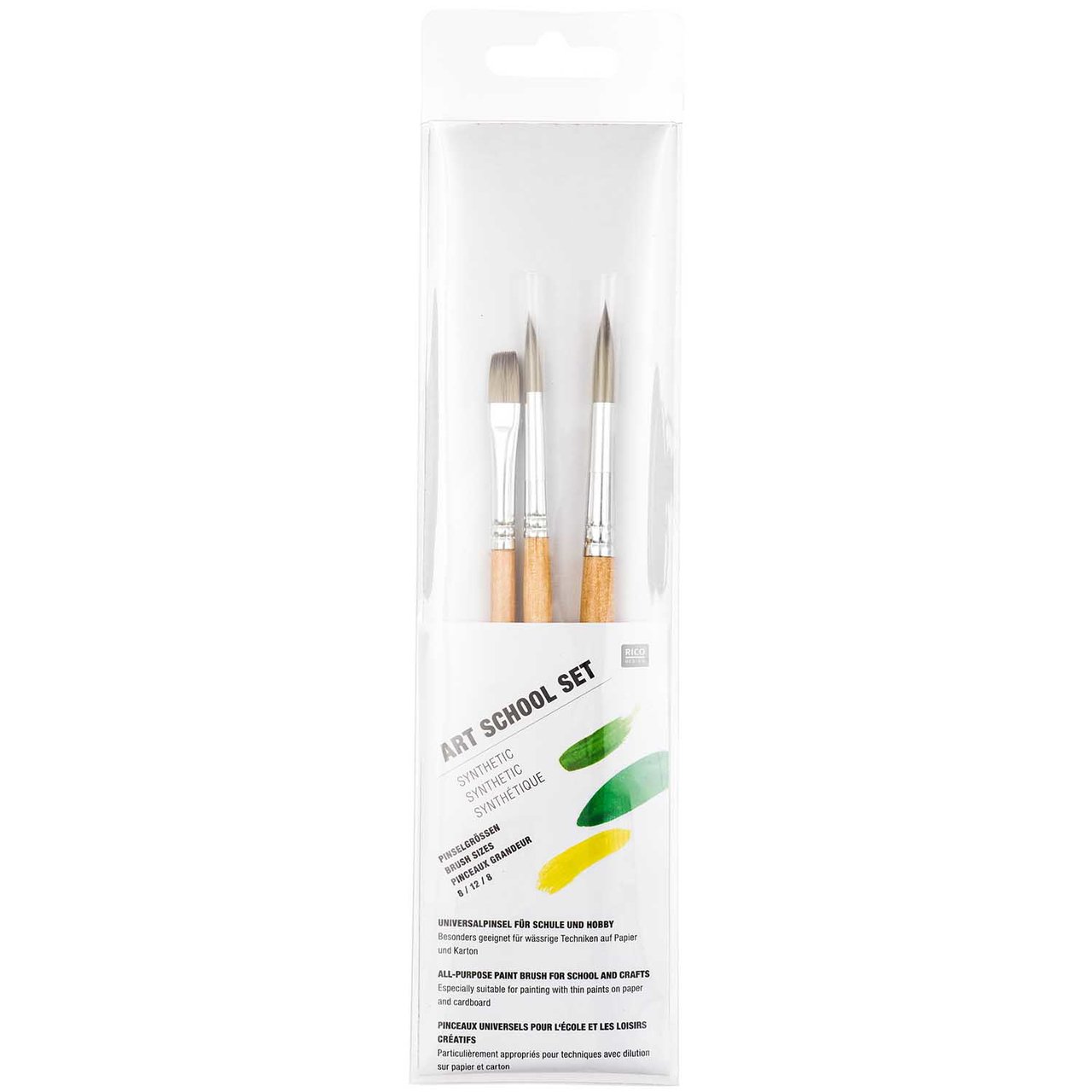 Rico Design Pinsel College Synthetic Set 3teilig