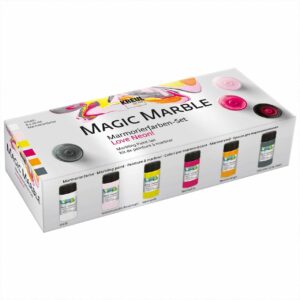 Kreul Magic Marble Marmorierfarben Set Love Neon 6x20ml