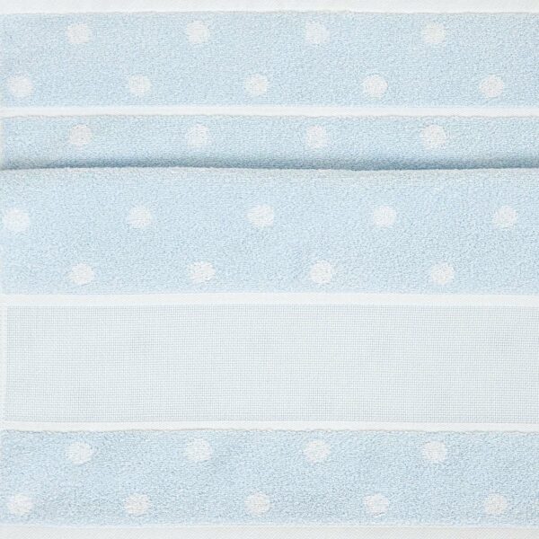 Rico Design Duschtuch mit weißen Punkten 70x140cm blau-weiß