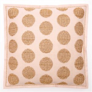 Rico Design Stickpackung Kissen puder Punkte gold 42x42cm