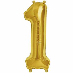 Rico Design Folienballon Zahl gold 36cm 1