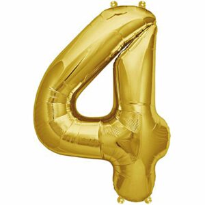 Rico Design Folienballon Zahl gold 36cm 4