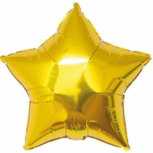 YEY! Let's Party Folienballon Stern 36cm gold