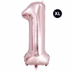 YEY! Let's Party Folienballon Zahl rosa 86cm 1