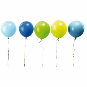 YEY! Let's Party Luftballon Mix aqua 30cm 12 Stück
