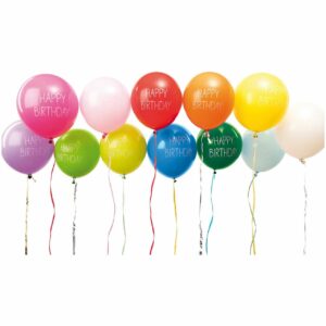 YEY! Let's Party Luftballons Happy Birthday 30cm 12 Stück