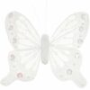 Schmetterling mit Clip weiß 11cm