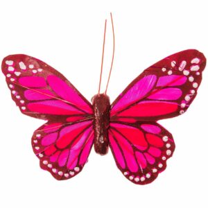 Schmetterling mit Clip 12cm rot