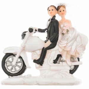 Brautpaar auf Motorrad 8cm