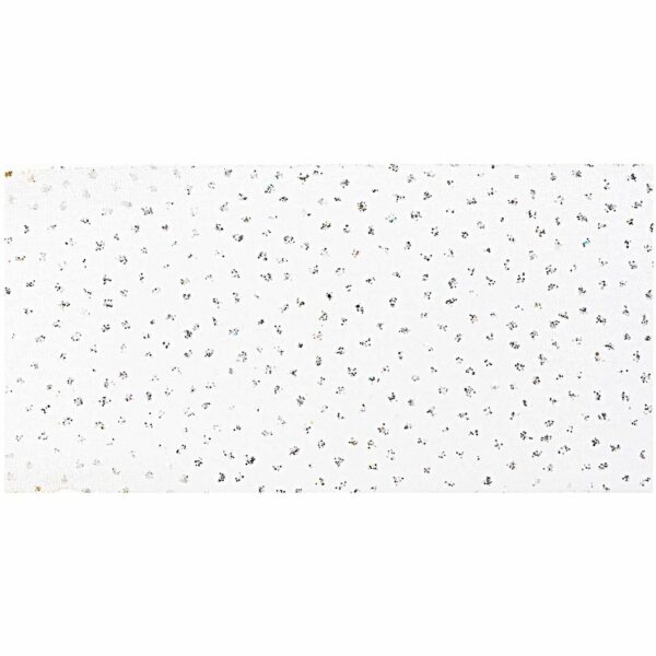 Tüllband mit Glitter 38mm 5m weiß