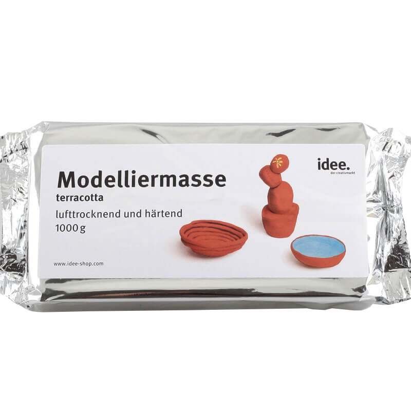 Modelliermasse lufttrocknend 1kg terracotta