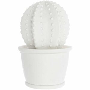Deko-Kaktus aus Polyresin weiß 12cm