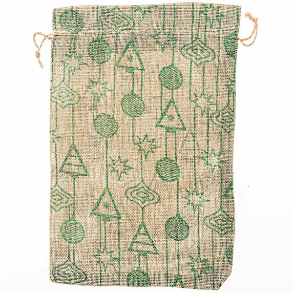 Beutel in Juteoptik X-Mas natur 30x20 cm